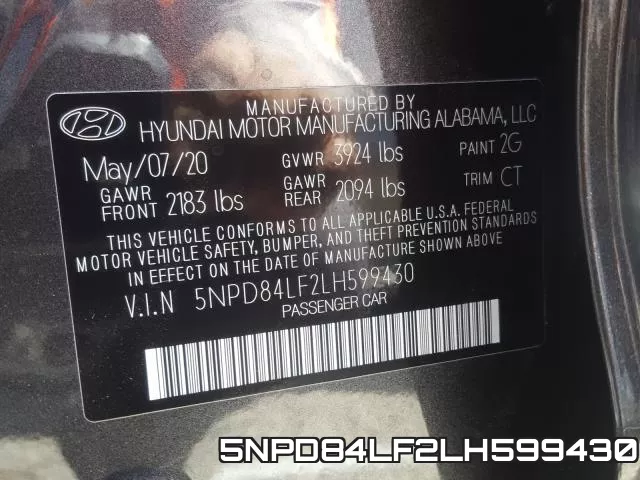 5NPD84LF2LH599430 фото 2