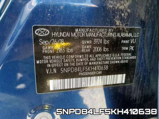 5NPD84LF5KH410638 фото 2