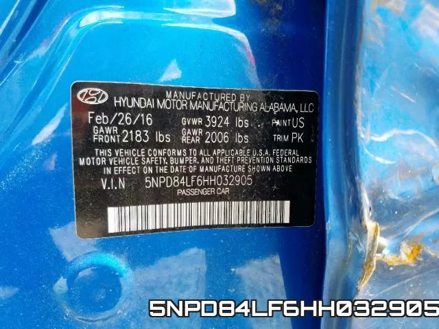 5NPD84LF6HH032905 фото 2