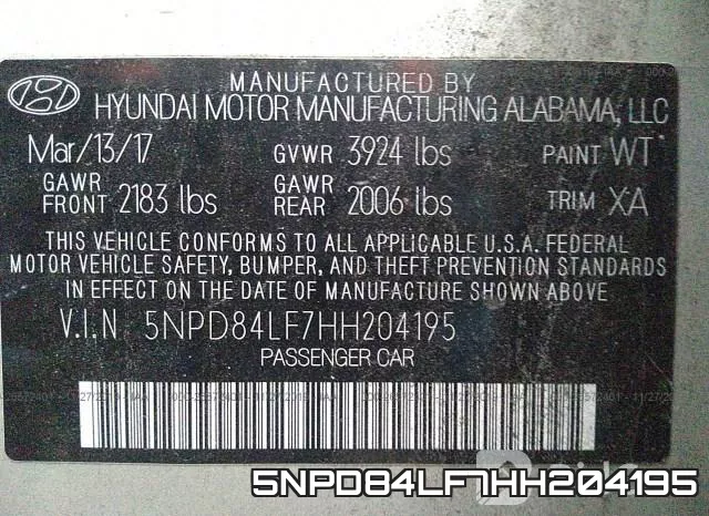 5NPD84LF7HH204195 фото 10