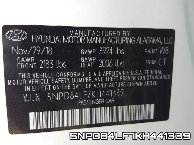 5NPD84LF7KH441339 фото 2