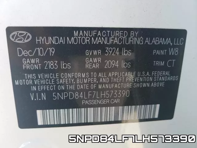 5NPD84LF7LH573390 фото 2