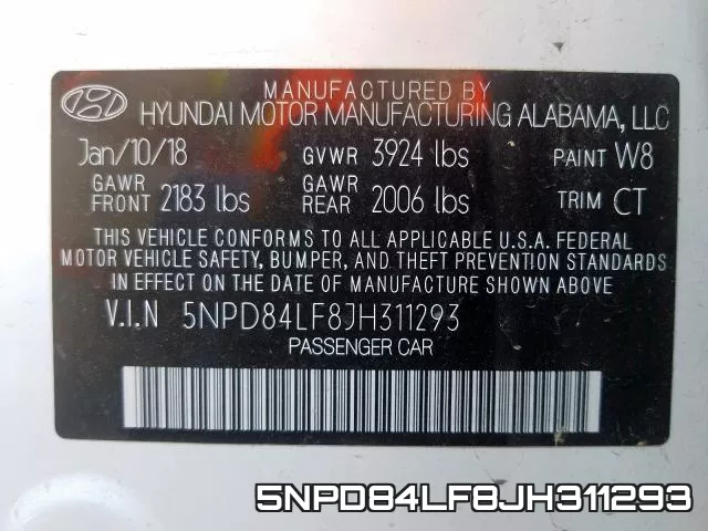 5NPD84LF8JH311293 фото 2
