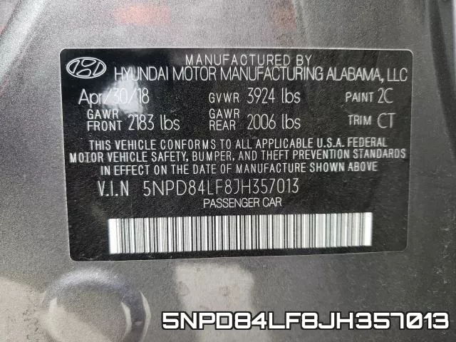 5NPD84LF8JH357013 фото 2