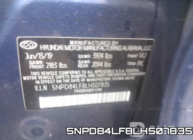 5NPD84LF8LH507835 фото 10