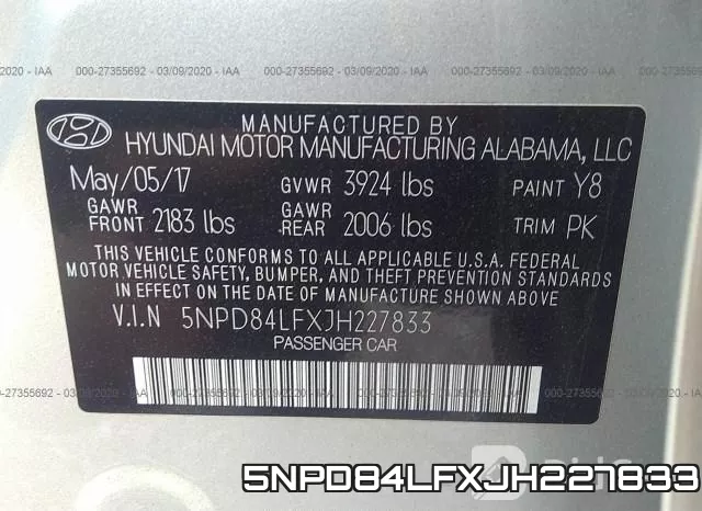 5NPD84LFXJH227833 фото 10