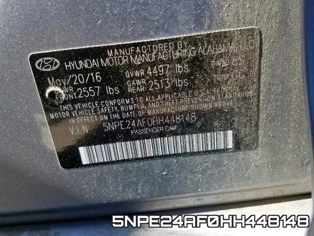 5NPE24AF0HH448148 фото 2