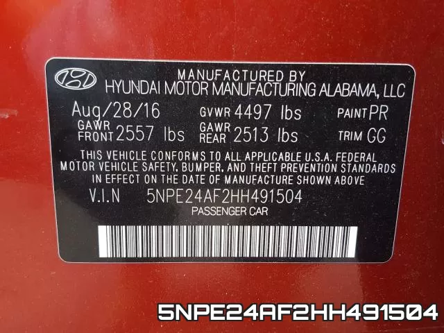 5NPE24AF2HH491504 фото 2