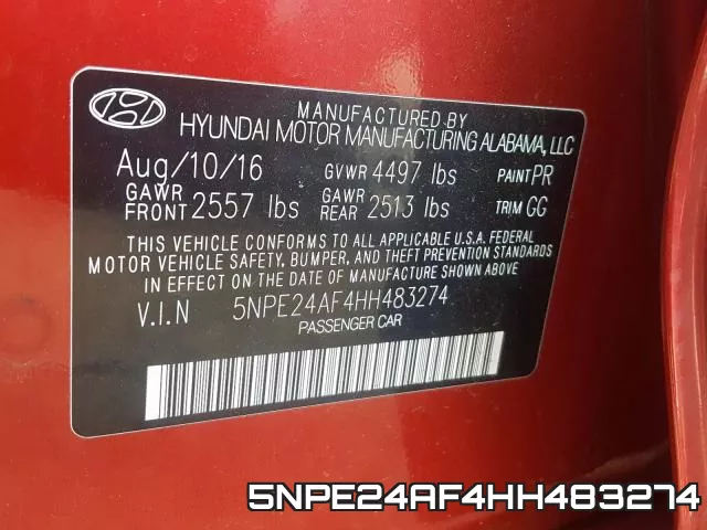 5NPE24AF4HH483274 фото 2