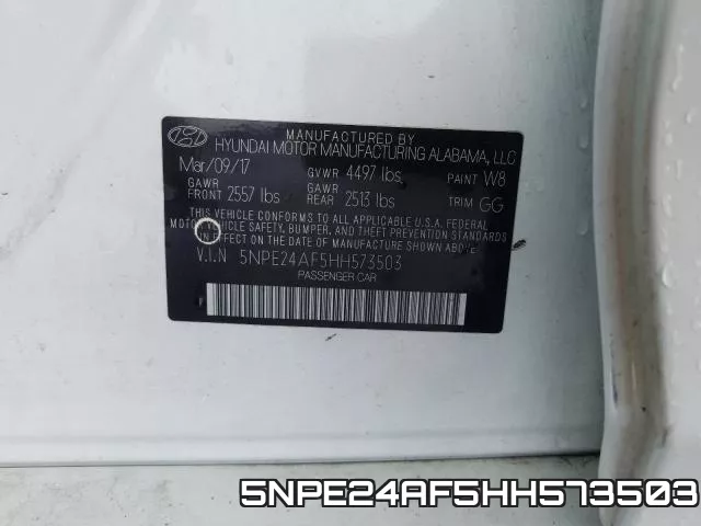 5NPE24AF5HH573503 фото 2