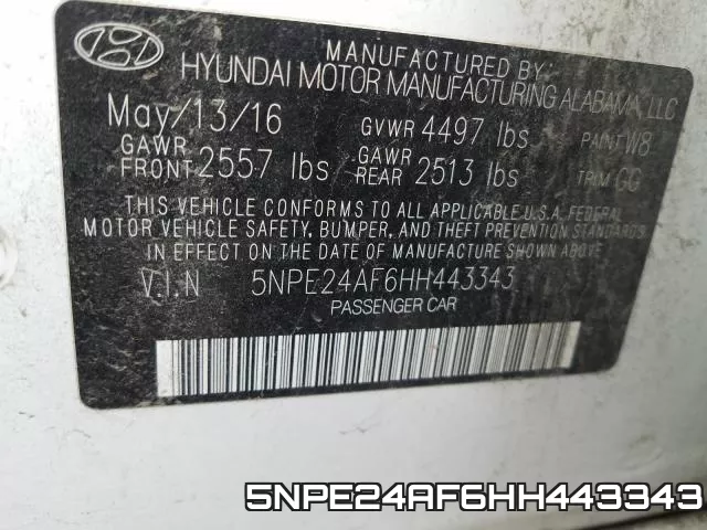 5NPE24AF6HH443343 фото 2