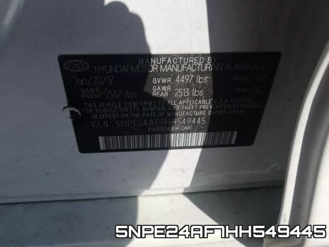 5NPE24AF7HH549445 фото 2