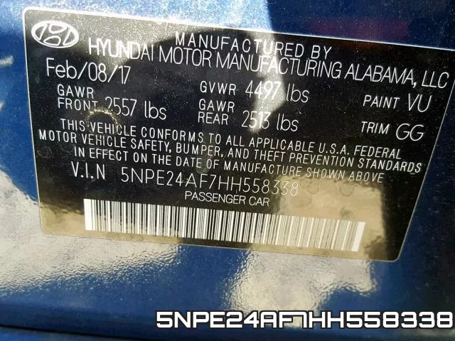 5NPE24AF7HH558338 фото 2