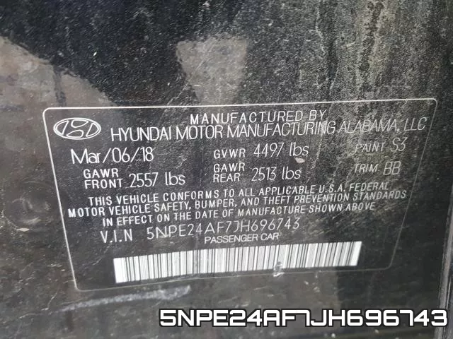 5NPE24AF7JH696743 фото 2