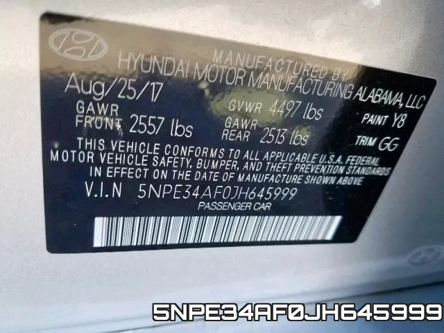 5NPE34AF0JH645999 фото 2
