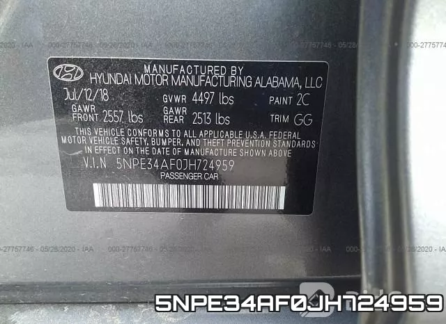 5NPE34AF0JH724959 фото 10