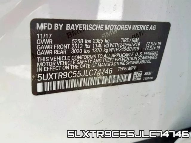 5UXTR9C55JLC74746 фото 2