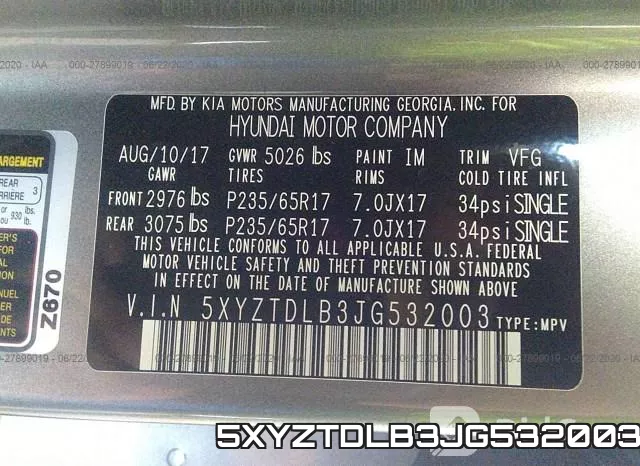 5XYZTDLB3JG532003 фото 10