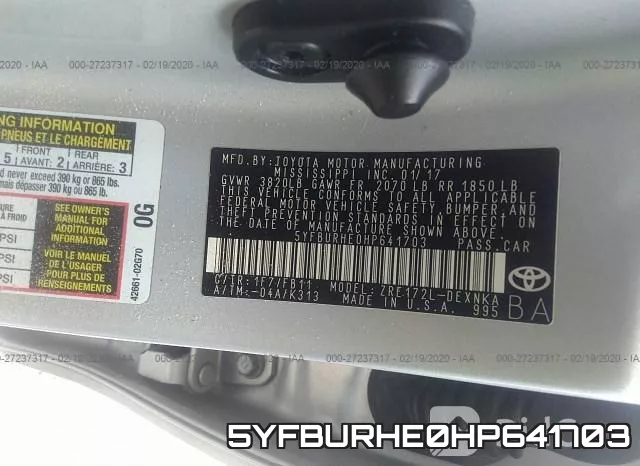 5YFBURHE0HP641703 фото 10