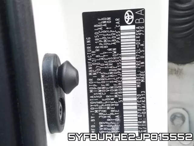 5YFBURHE2JP815552 фото 2