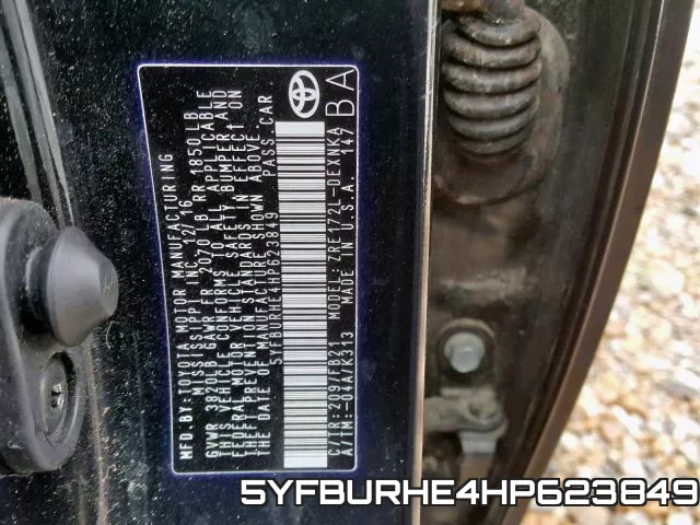 5YFBURHE4HP623849 фото 2