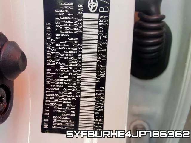 5YFBURHE4JP786362 фото 2