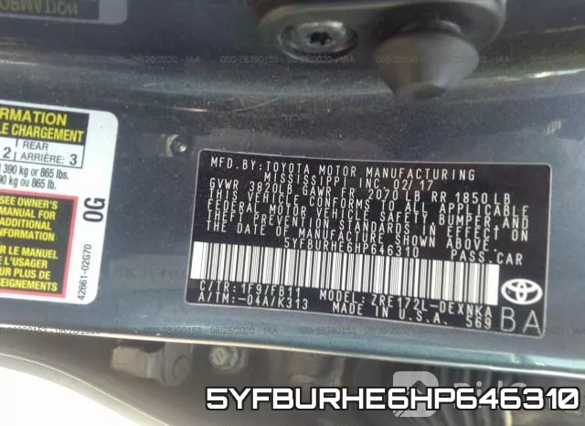 5YFBURHE6HP646310 фото 10
