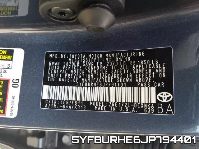 5YFBURHE6JP794401 фото 2