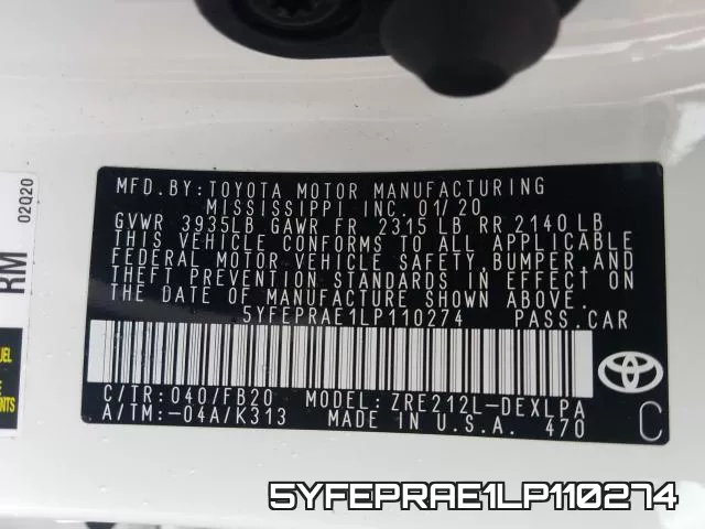 5YFEPRAE1LP110274 фото 2
