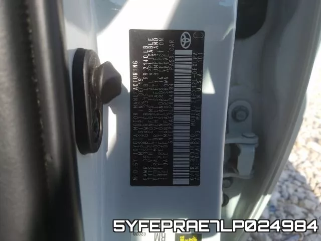 5YFEPRAE7LP024984 фото 2