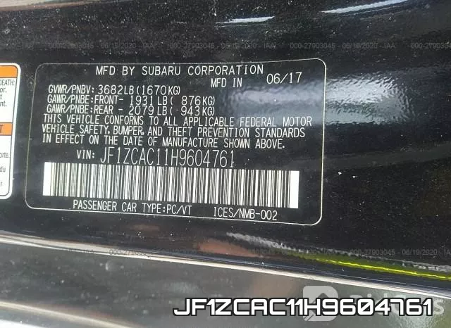 JF1ZCAC11H9604761 фото 10