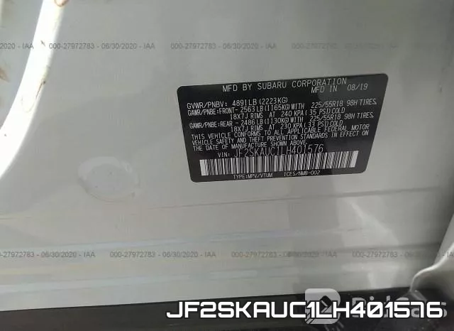 JF2SKAUC1LH401576 фото 10