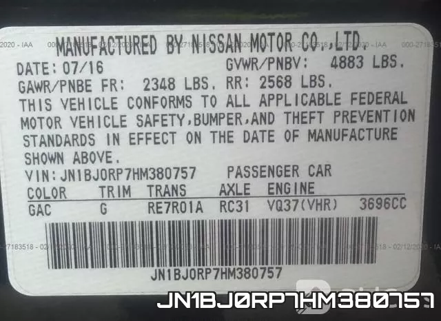 JN1BJ0RP7HM380757 фото 10