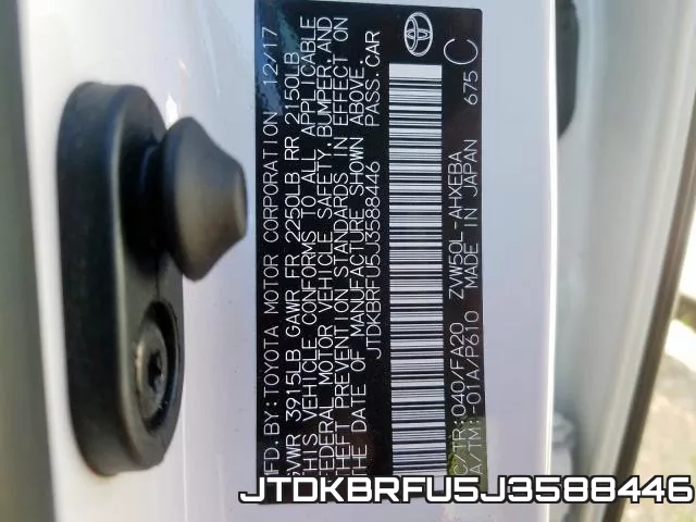 JTDKBRFU5J3588446 фото 2