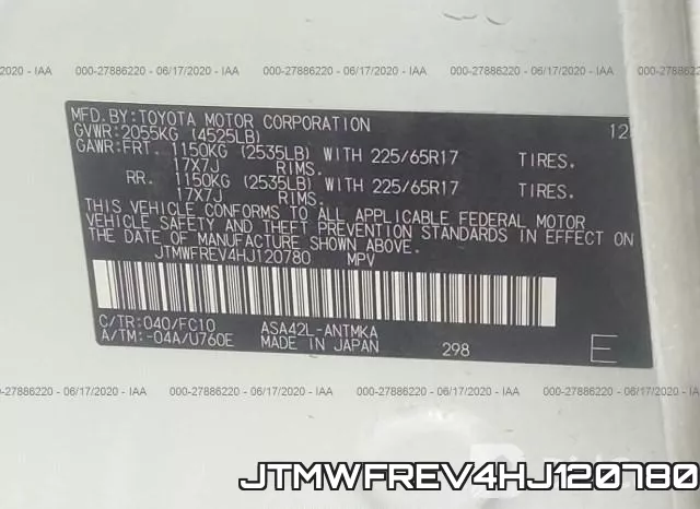JTMWFREV4HJ120780 фото 10