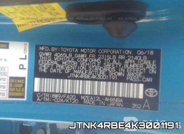 JTNK4RBE4K3001191 фото 10