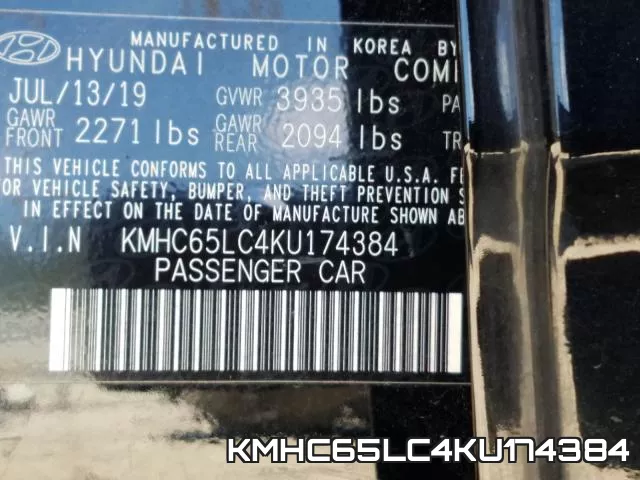 KMHC65LC4KU174384 фото 2