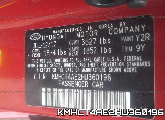 KMHCT4AE2HU360196 фото 10