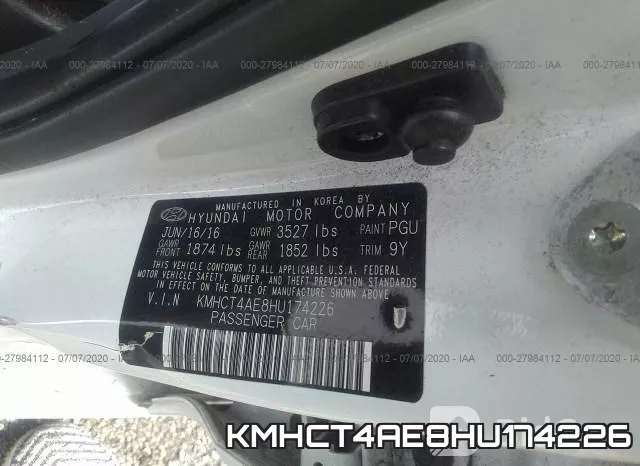 KMHCT4AE8HU174226 фото 10