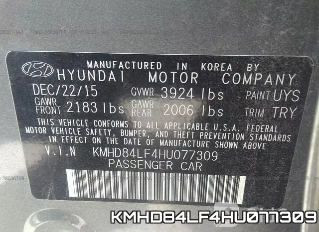 KMHD84LF4HU077309 фото 10