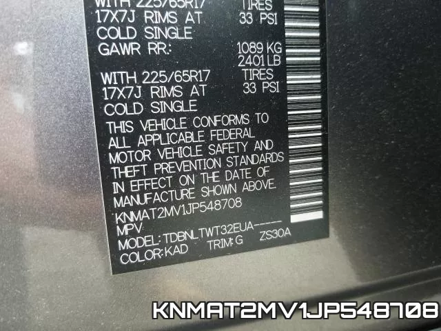 KNMAT2MV1JP548708 фото 2