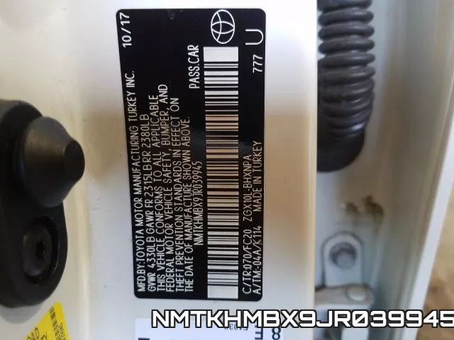 NMTKHMBX9JR039945 фото 2