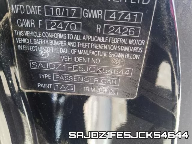 SAJDZ1FE5JCK54644 фото 2