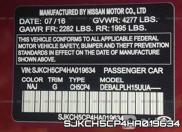SJKCH5CP4HA019634 фото 10
