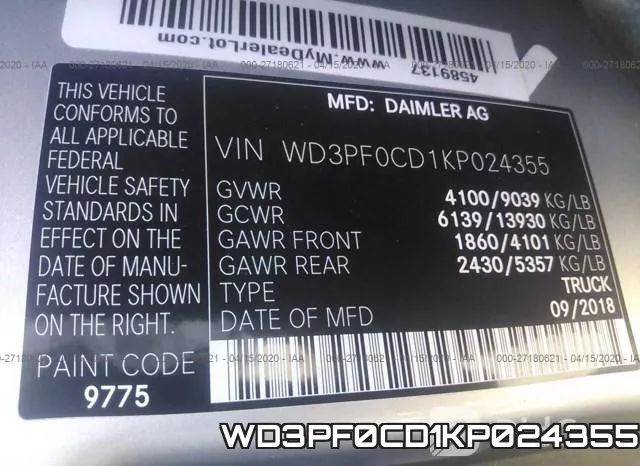 WD3PF0CD1KP024355 фото 10