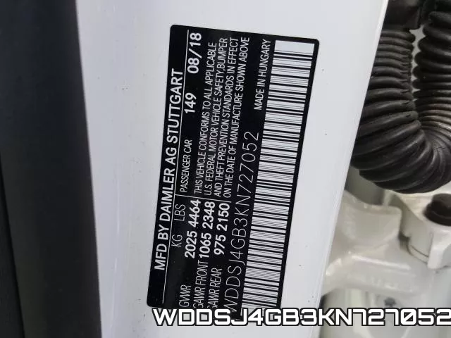 WDDSJ4GB3KN727052 фото 2