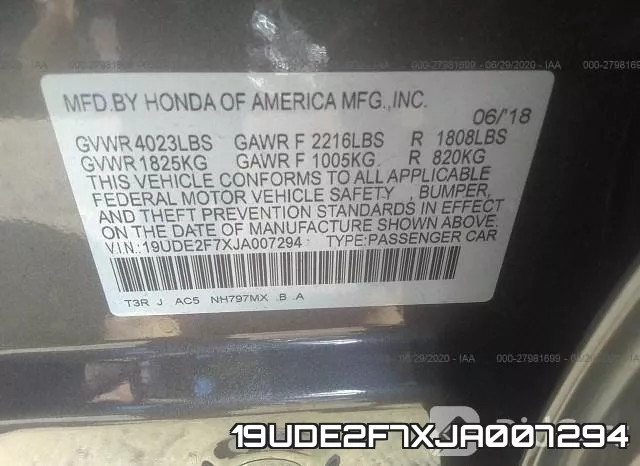 19UDE2F7XJA007294 фото 10
