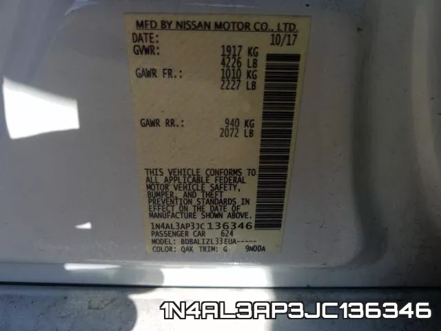 1N4AL3AP3JC136346 фото 2