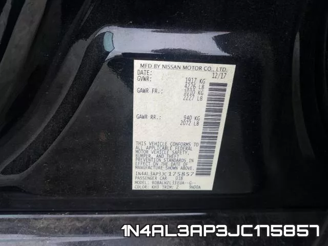 1N4AL3AP3JC175857 фото 2