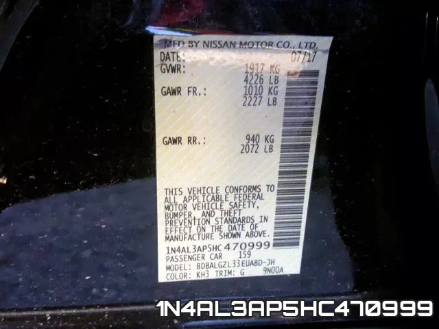 1N4AL3AP5HC470999 фото 2